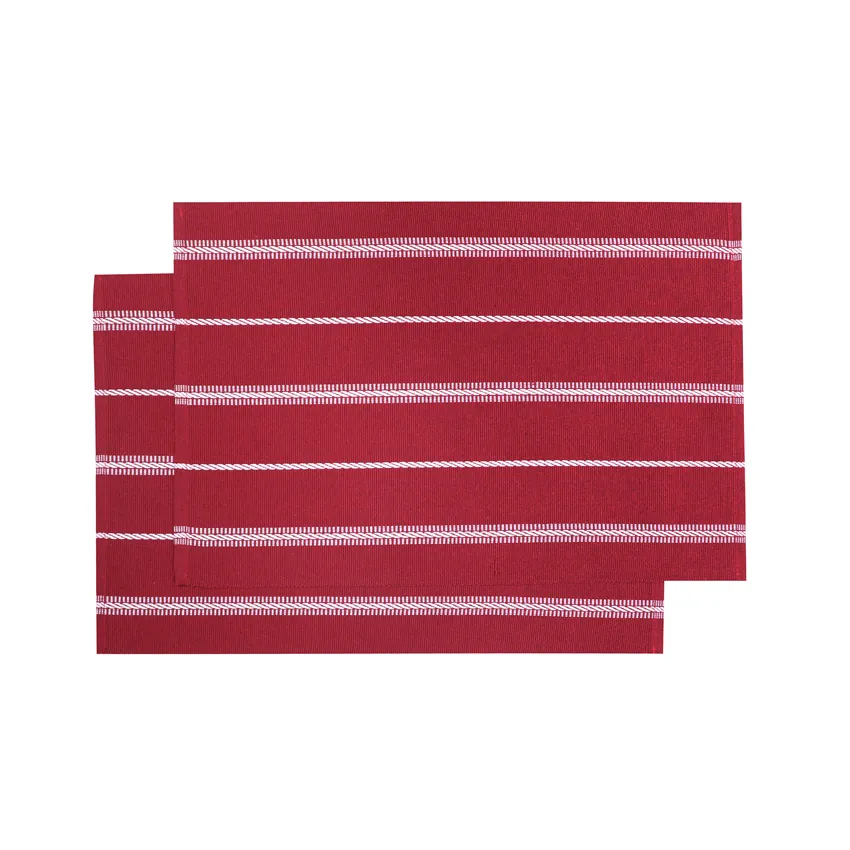 Återvunnen Tablett 2-pack Herman, Mörkröd/Vit