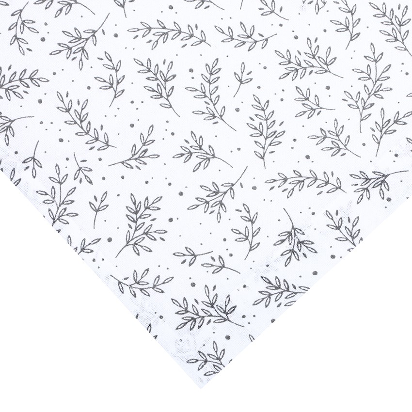 Återvunnen Förkläde Flora, Vit/Mörkgrå