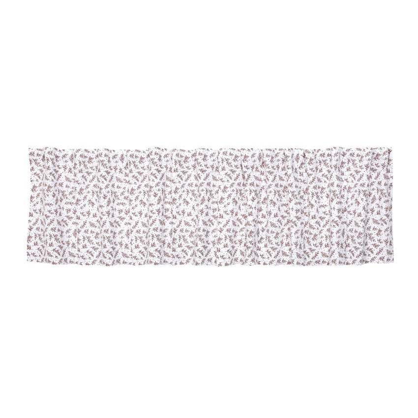 Återvunnen Gardinkappa Flora, Vit/Mörkröd