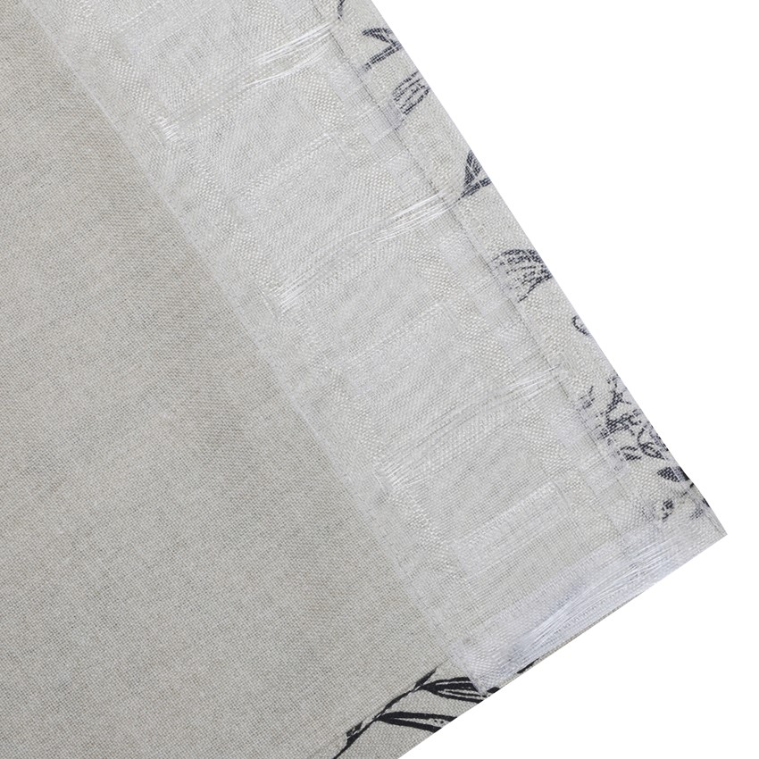 Återvunnen Gardinlängd 2-pack Ralf, Linne/Svart