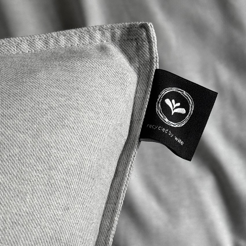 Återvunnet Örngott Estelle, Beige/Ljusgrå