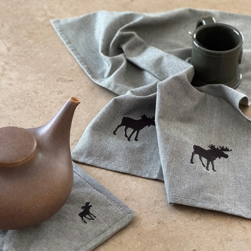 Återvunnen Kökshandduk Helge, Olivgrön