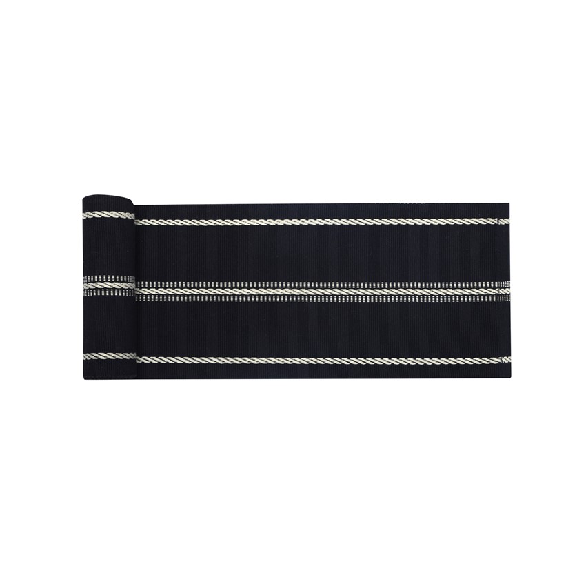 Återvunnen Löpare Herman, Svart/Linne