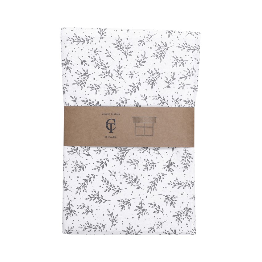 Återvunnen Gardinkappa Flora, Vit/Mörkgrå