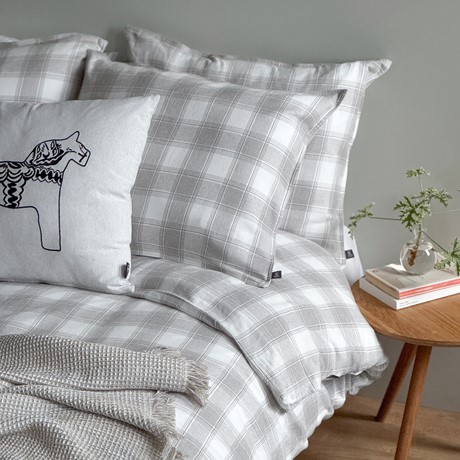 Påslakanset 2-dels Abisko, Grå/Vit