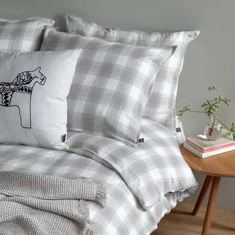 Påslakanset 2-dels Abisko, Grå/Vit