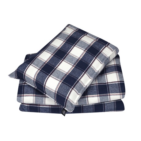 Återvunnet Örngott Tärnaby, Marinblå/Vinröd