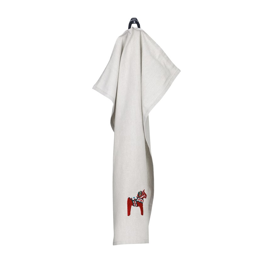 Återvunnen Kökshandduk Rättvik, Linne/Vit