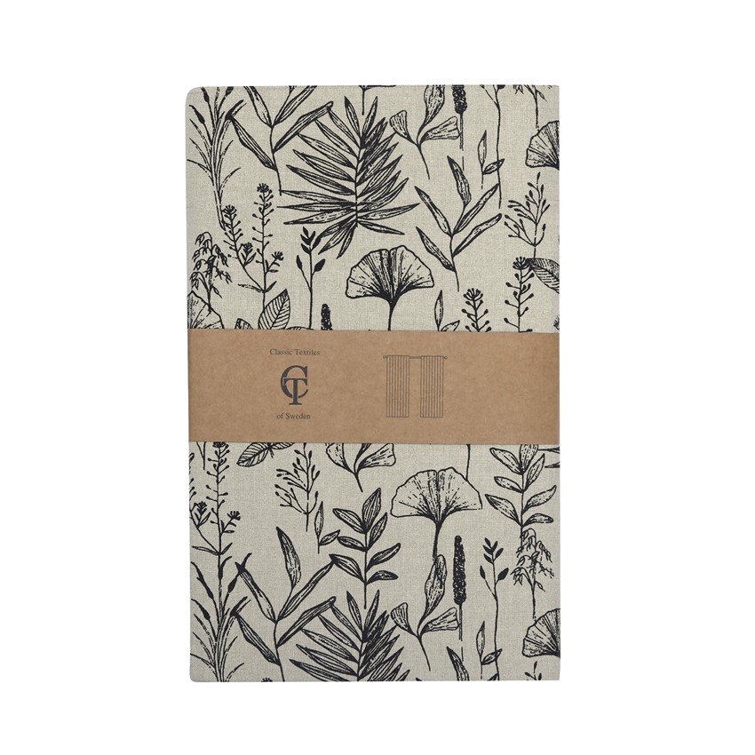 Återvunnen Gardinlängd 2-pack Ralf, Linne/Svart