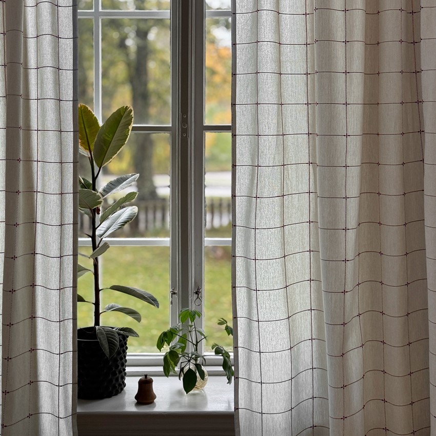 Återvunnen Gardinlängd 2-pack Mia, Linne