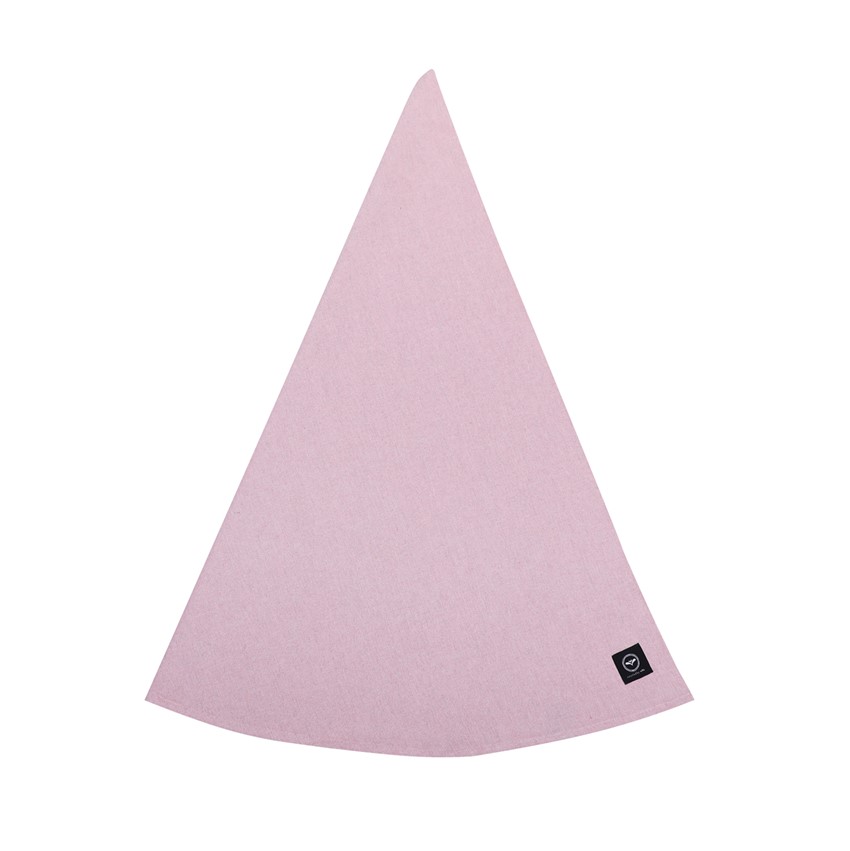 Återvunnen Rund Duk Elin, Ljusrosa/Vit