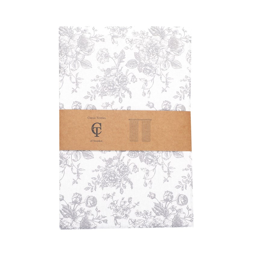 Återvunnen Gardinlängd 2-pack Juni, Vit/Ljusgrå