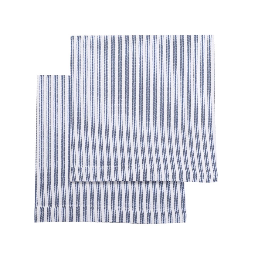 Återvunnen Servett 2-pack Lina, Gråblå/Vit