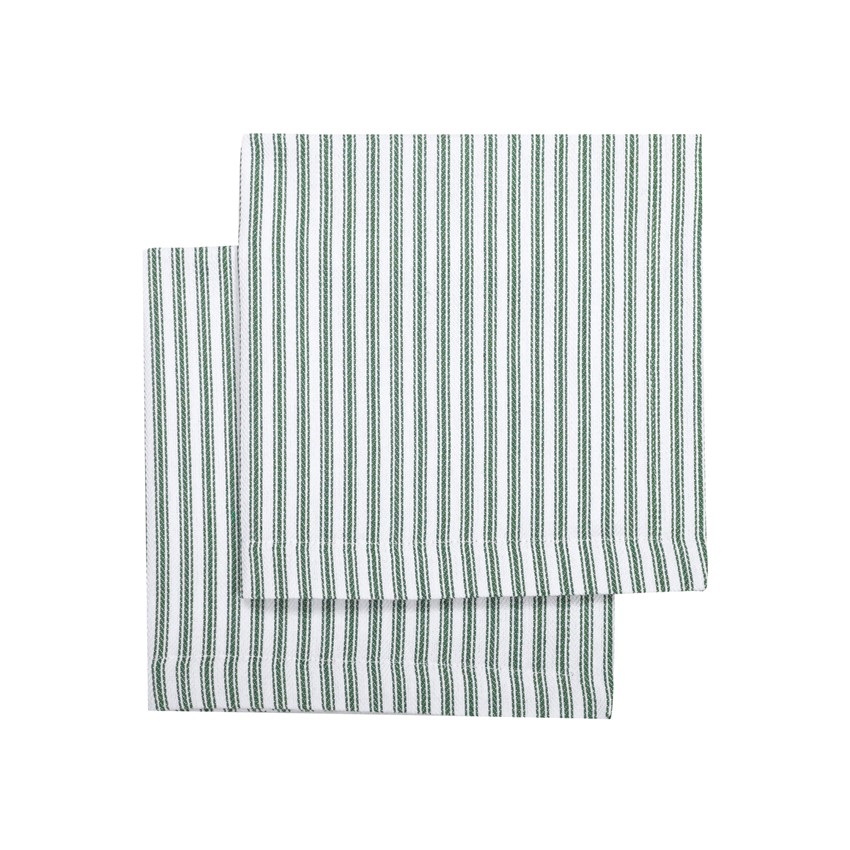 Återvunnen Servett 2-pack Lina, Grön/Vit