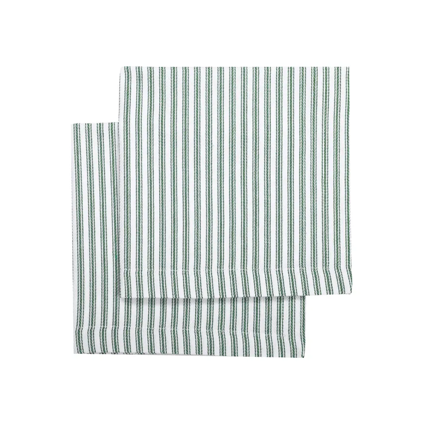 Återvunnen Servett 2-pack Lina, Grön/Vit