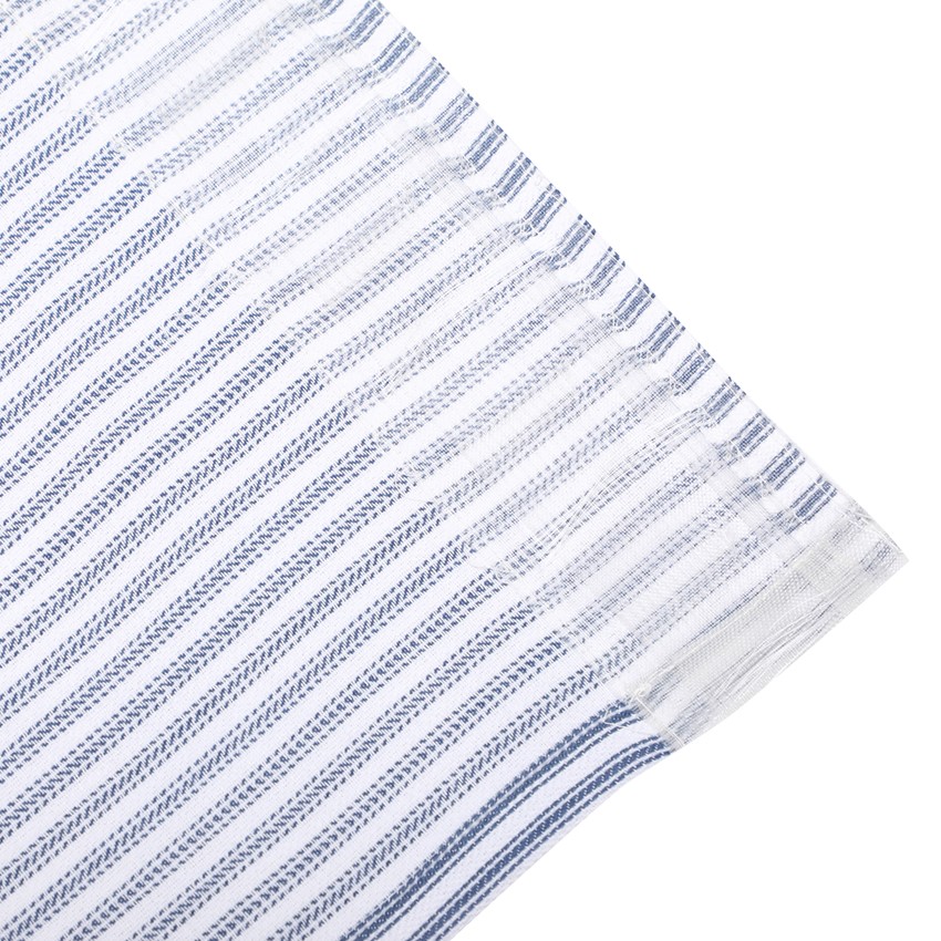 Återvunnen Gardinlängd 2-pack Lina, Gråblå/Vit