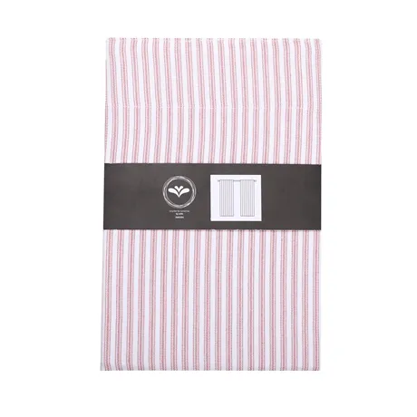 Återvunnen Gardinlängd 2-pack Lina, Ljusrosa/Vit