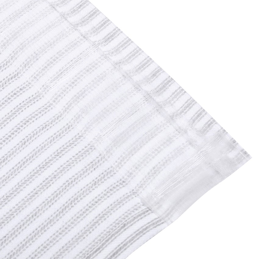 Återvunnen Gardinlängd 2-pack Lina, Ljusgrå/Vit