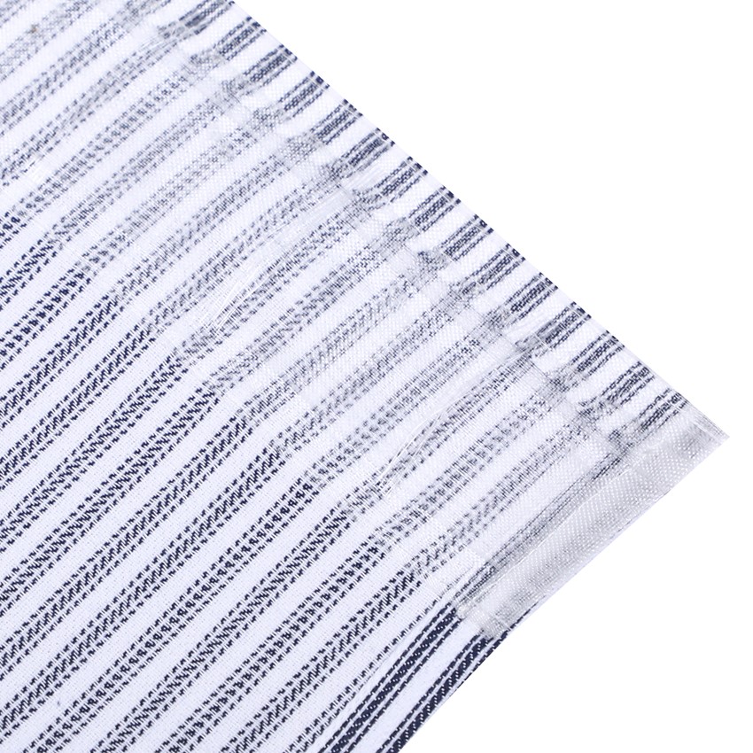 Återvunnen Gardinlängd 2-pack Lina, Marinblå/Vit