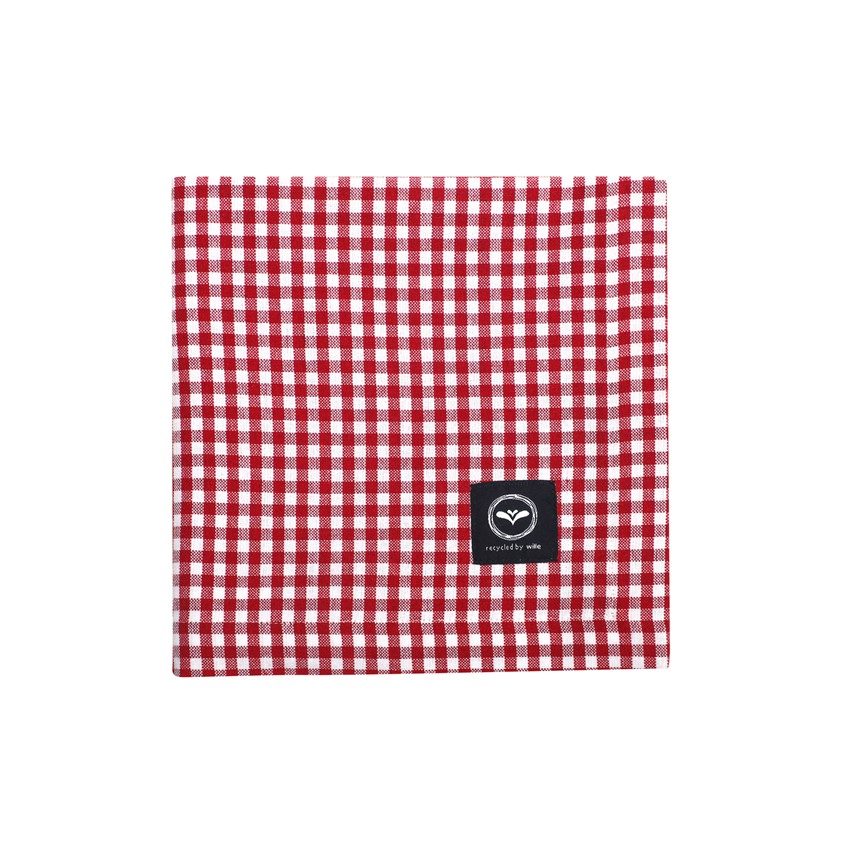 Återvunnen Duk Madicken, Röd/Vit
