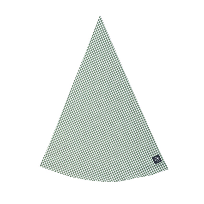 Återvunnen Rund Duk Madicken, Grön/Vit