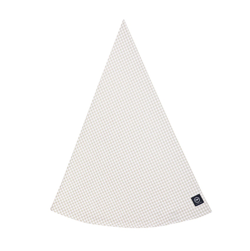 Återvunnen Rund Duk Madicken, Linne/Vit