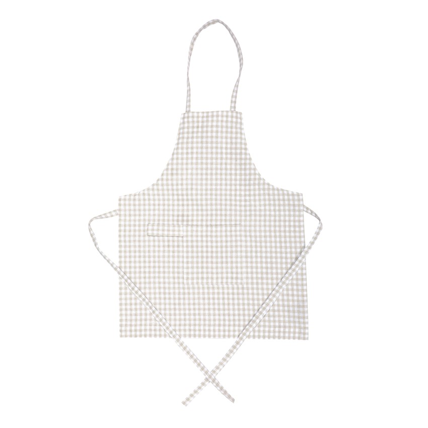 Återvunnet Barnförkläde Madicken, Linne/Vit
