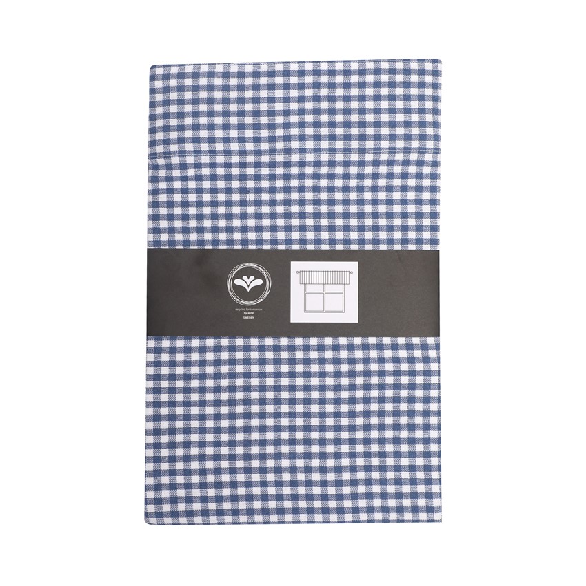 Återvunnen Gardinkappa Madicken, Gråblå/Vit