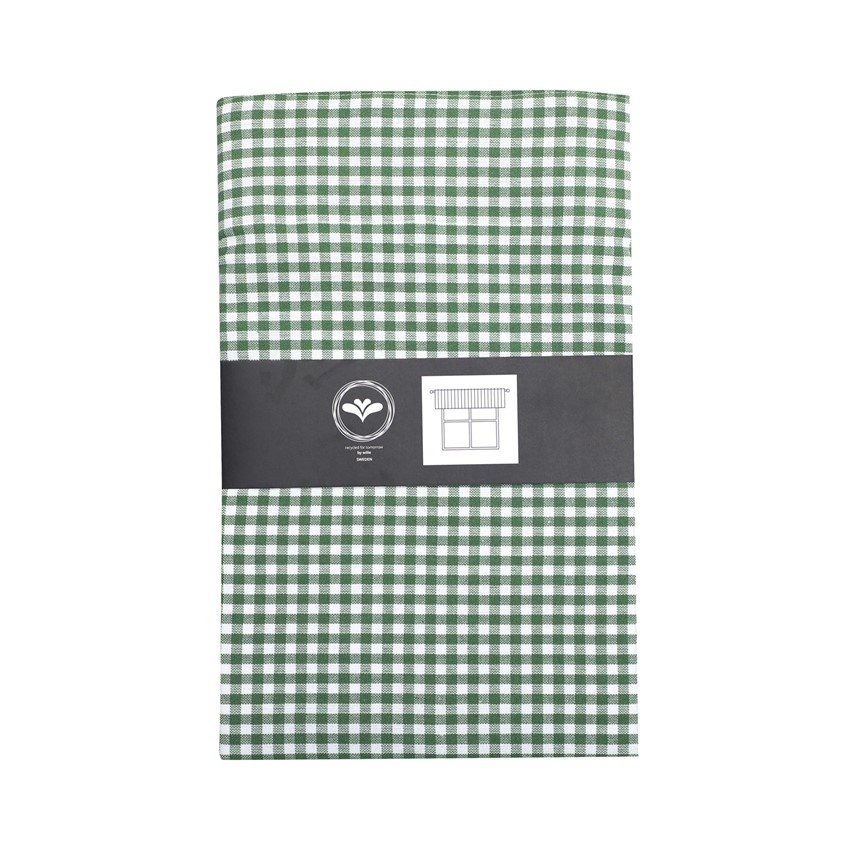 Återvunnen Gardinkappa Madicken, Grön/Vit