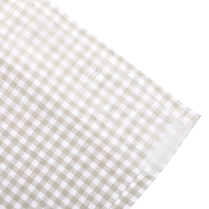 Återvunnen Gardinkappa Madicken, Linne/Vit