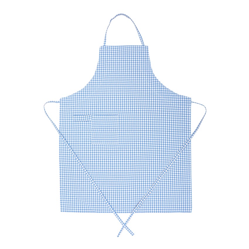 Återvunnet Förkläde Madicken, Ljusblå/Vit
