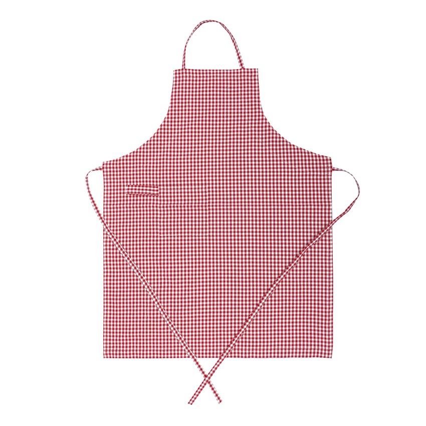 Återvunnet Förkläde Madicken, Röd/Vit