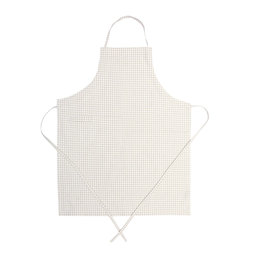 Återvunnet Förkläde Madicken, Linne/Vit