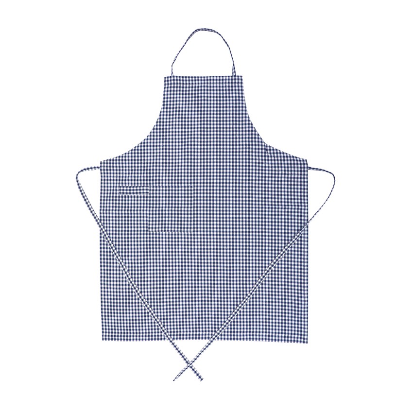 Återvunnet Förkläde Madicken, Marinblå/Vit