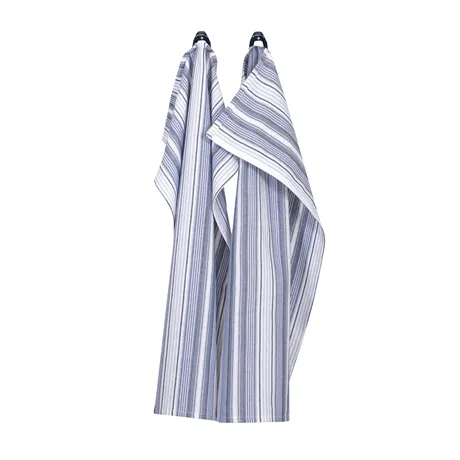 Återvunnen Kökshandduk 2-pack Eden, Gråblå/Vit