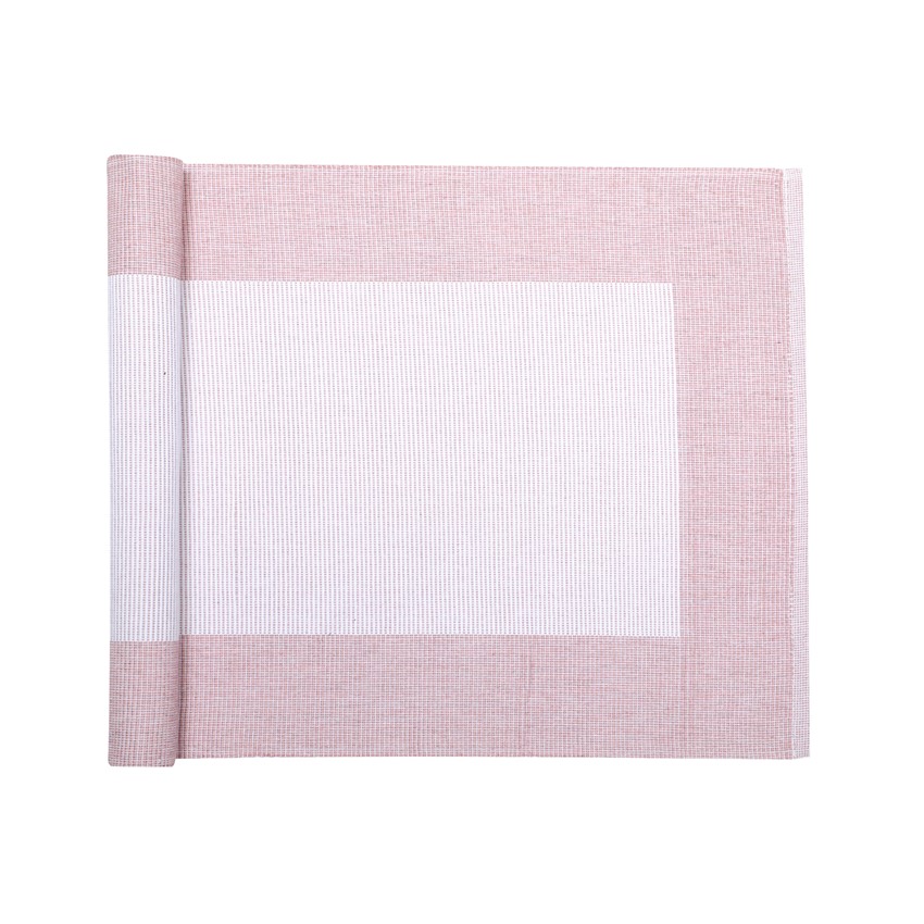 Återvunnen Löpare Poppy, Ljusrosa/Vit