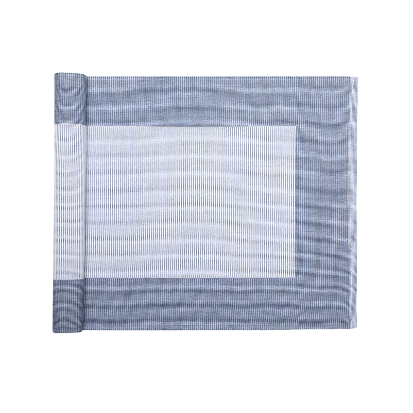 Återvunnen Löpare Poppy, Gråblå/Vit