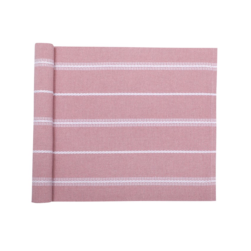 Återvunnen Löpare Herman, Ljusrosa/Vit