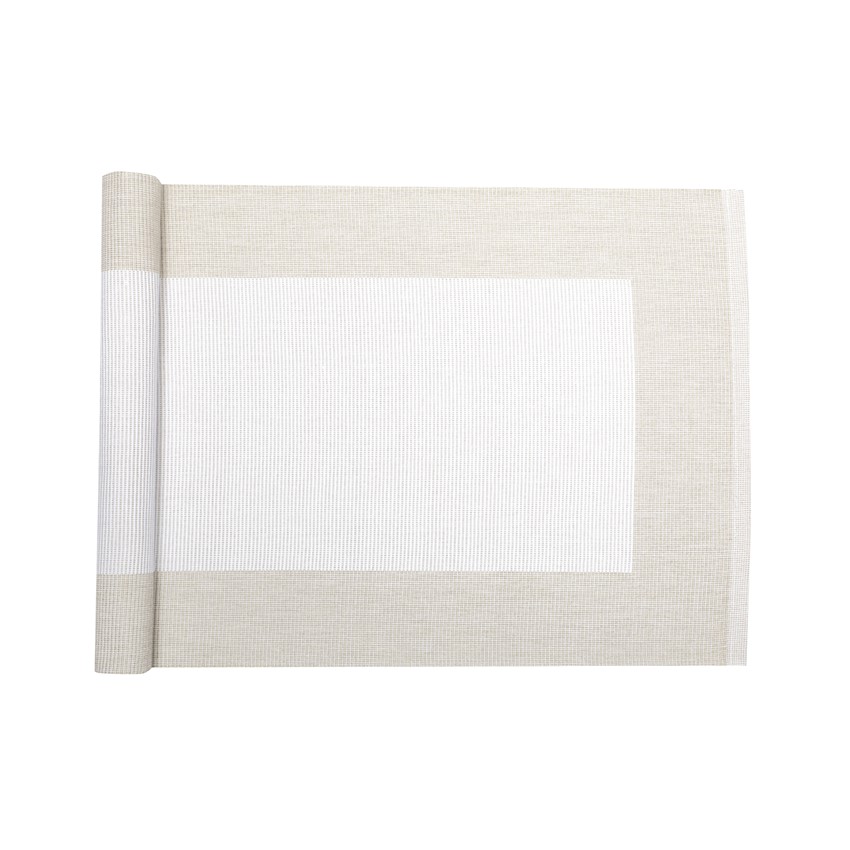 Återvunnen Löpare Poppy, Linne/Vit