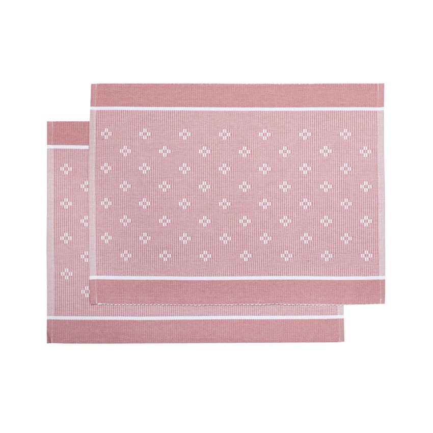 Återvunnen Tablett 2-pack Charlie, Ljusrosa/Vit