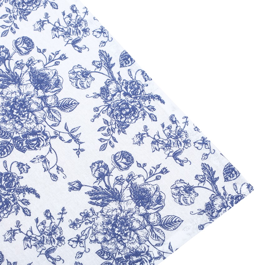 Återvunnen Kökshandduk Recycling Linnea, 4-sortering, Vit/Blå