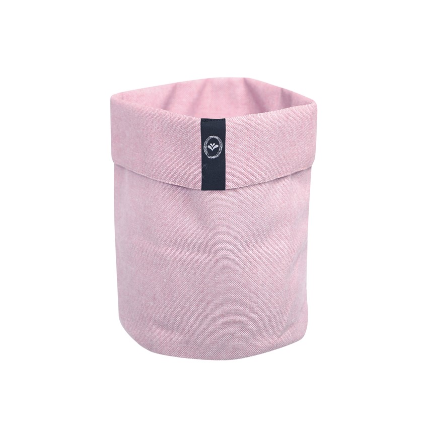 Återvunnen Korg Elin, Ljusrosa/Vit