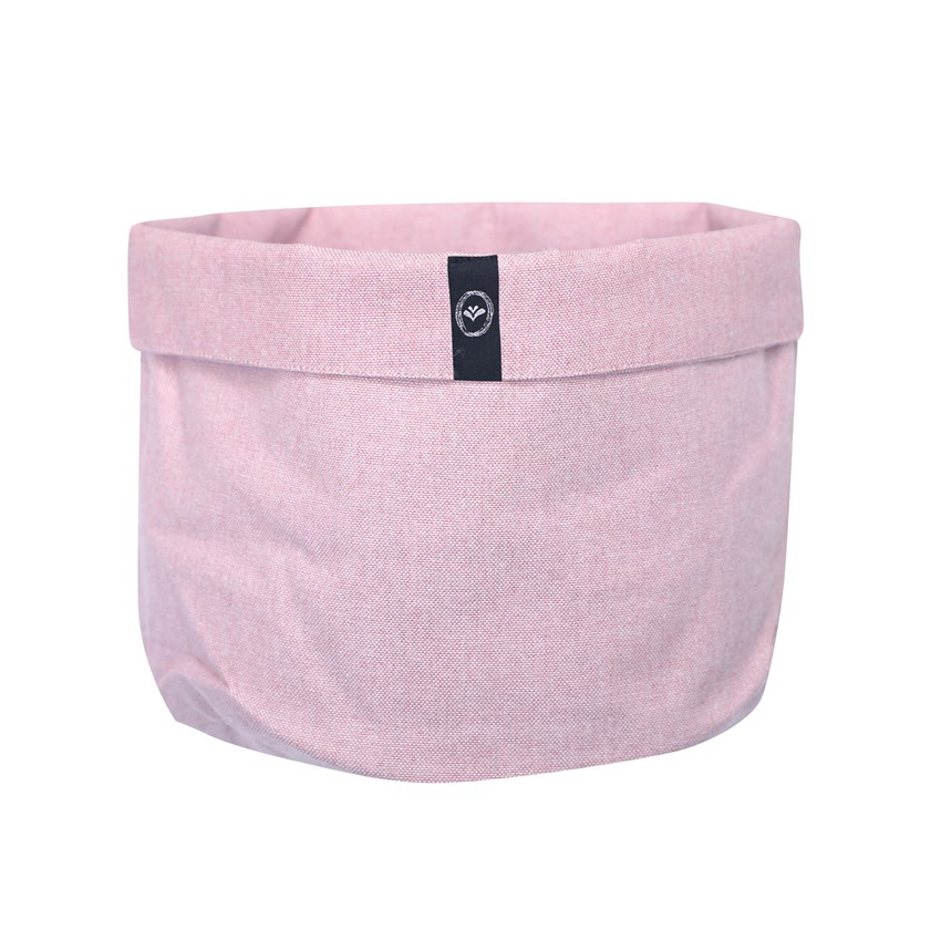 Återvunnen Korg Elin, Ljusrosa/Vit