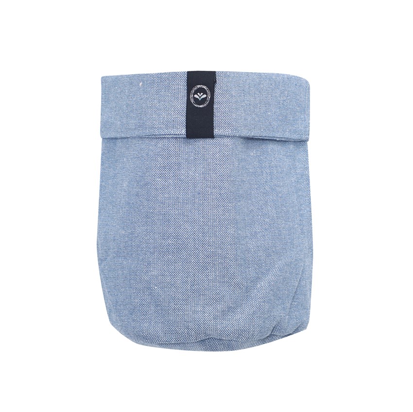 Återvunnen Korg Elin, Gråblå/Vit