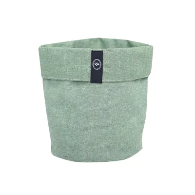 Återvunnen Korg Elin, Grön/Vit