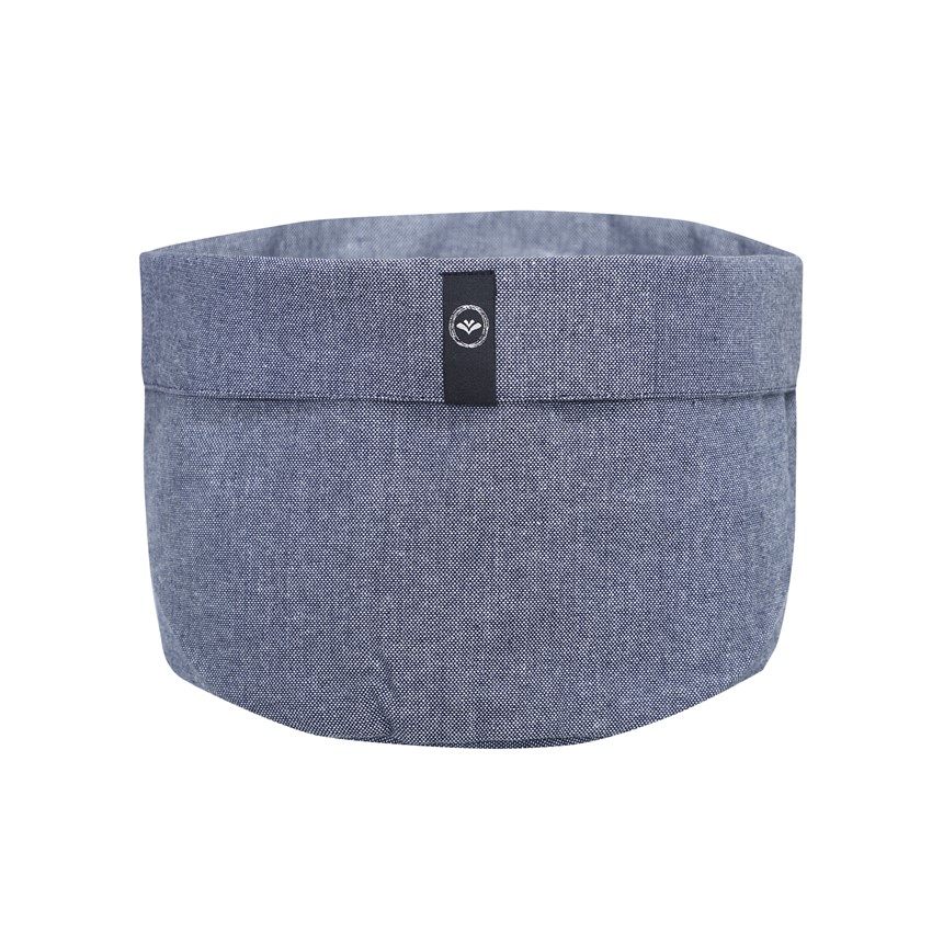 Återvunnen Korg Elin, Marinblå/Vit