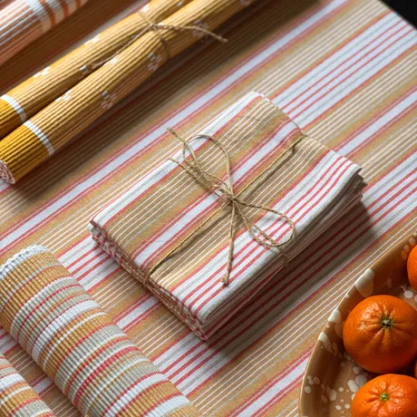 Återvunnen Kökshandduk 2-pack Eden, Gul/Vit