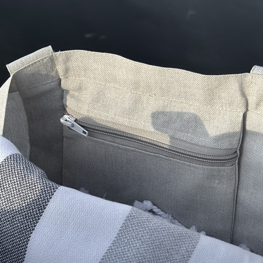 Återvunnen Väska Elin, Linne/Vit