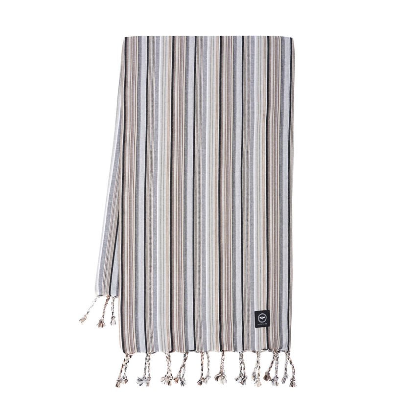 Återvunnet Badlakan Hamam Goa, Grå/Svart