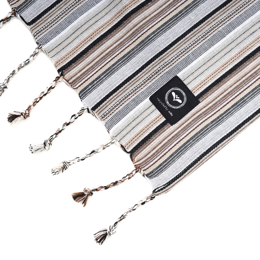 Återvunnet Badlakan Hamam Goa, Grå/Svart